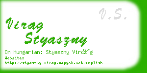 virag styaszny business card